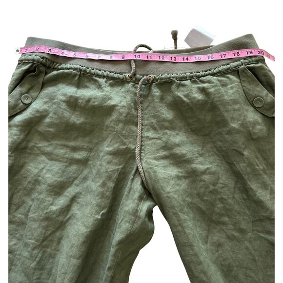 London Jeans NWT - Wide Leg Green Linen Pants pockets - Extra - Picture 6 of 8